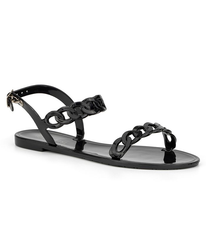 Olivia Miller Women's Tonnara Chain Detail Jelly Sandals - Macy's