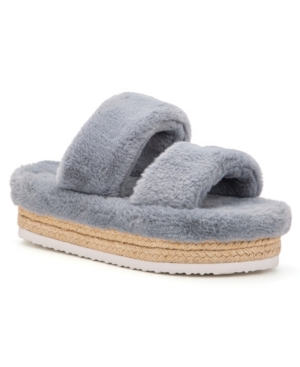 Olivia Miller Women's Ortona Furry Wedge Sandals Women's Shoes