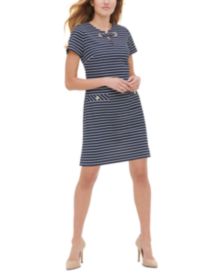 Sail Away Striped Grommet Dress