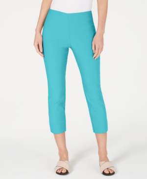 Charter Club Chelsea Pull-on Tummy-control Capris, Created For Macy's In Light Pool Blue