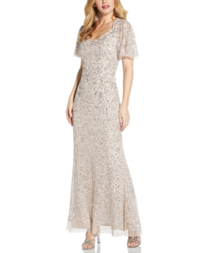 ADRIANNA PAPELL SEQUINED GOWN