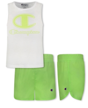 Champion Toddler Girls Script Tank Woven Short 2 Piece Set