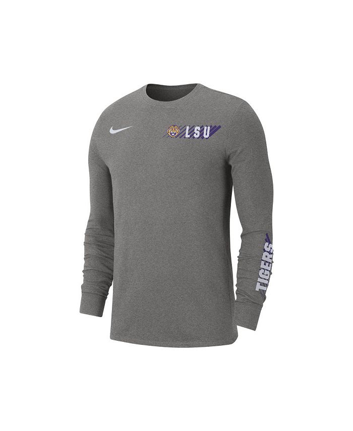 Nike L.S.U. Men's Dri-fit Cotton Long Sleeve T-Shirt - Macy's