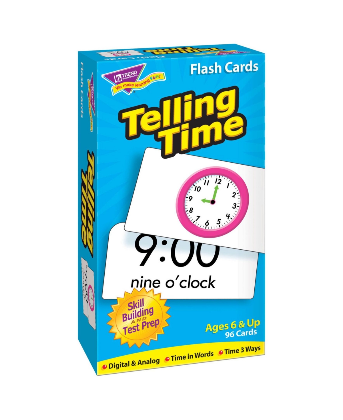 Trend Enterprises Kids' Telling Time Skill Drill Flash Cards In Open Misce