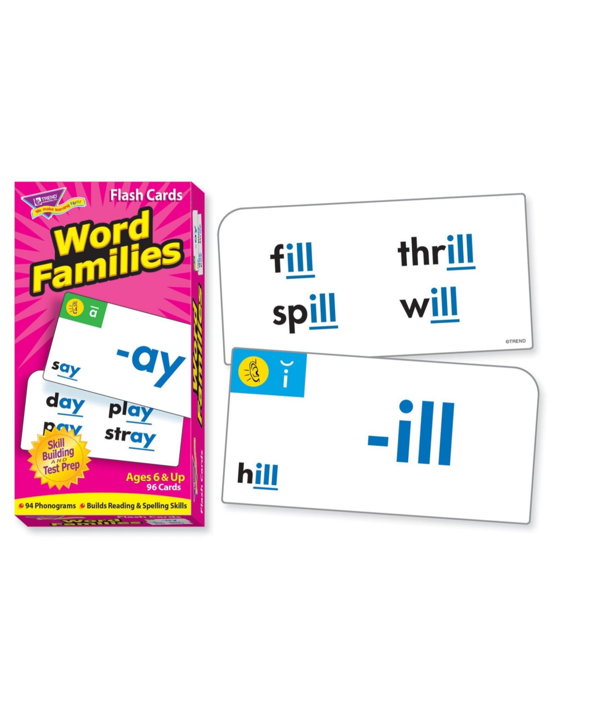 Shop Trend Enterprises Word Families Skill Drill Flash Cards In Open Misce