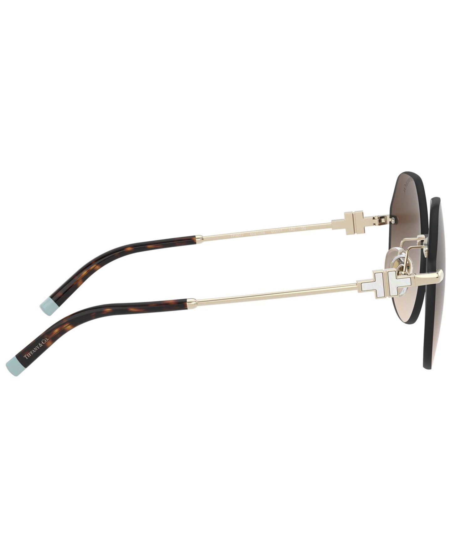 Женские солнцезащитные очки Tiffany & Co. Sunglasses, TF3077 60, цвет: Золотой / Коричневый градиентный — фото 4