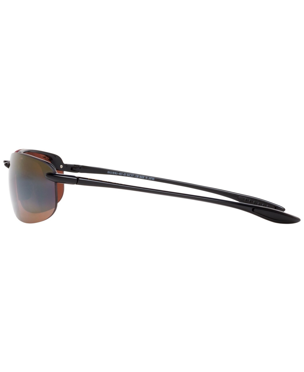 Maui Jim Hookipa 407-02 Polarized Rectangle Sunglasses In Black,grey