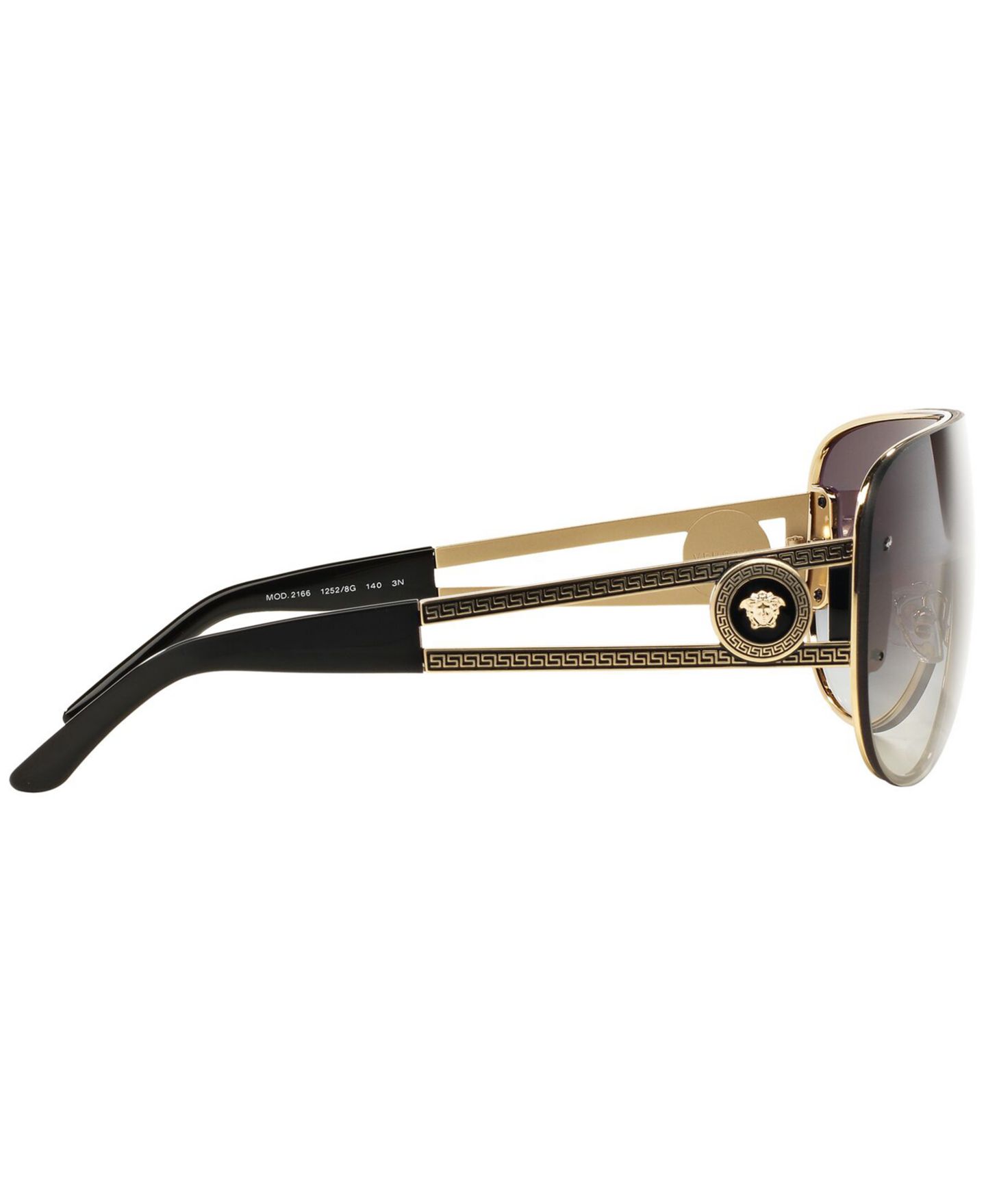 Женские солнцезащитные очки Versace Sunglasses, VE2166, цвет: Золотой / Серый градиентный — фото 6