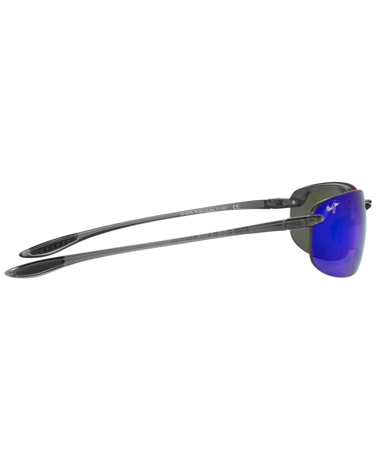 Shop Maui Jim Polarized Hookipa Sunglasses, 407 Blue Hawaii Collection In Grey Shiny,blue Mirror Polar