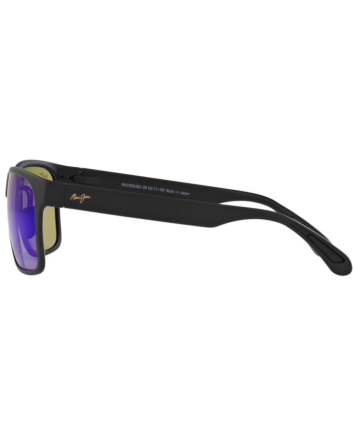 Maui Jim Red Sands Polarized Sunglasses , 432 Blue Hawaii Collection In Black Matte,blue Mirror Polar