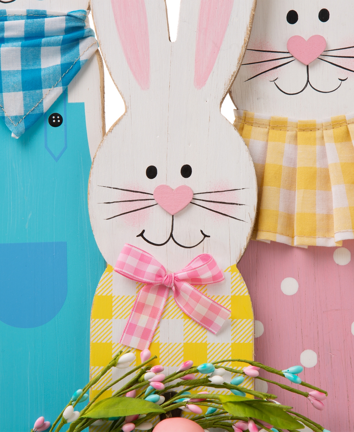 Glitzhome 30"H Easter Wooden Bunny Family Standing Decor