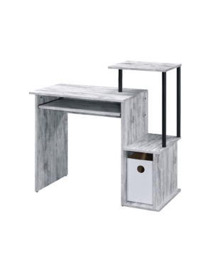 Shop Acme Furniture Lyphre Computer Desk In Classic White And Black Finish