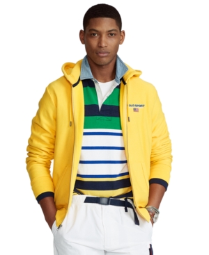Polo Ralph Lauren Men's Polo Sport Fleece Hoodie In Chrome Yellow