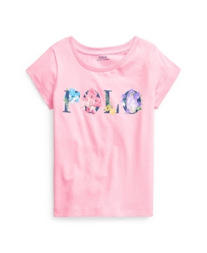 Little Girls Floral-Logo Jersey T-shirt