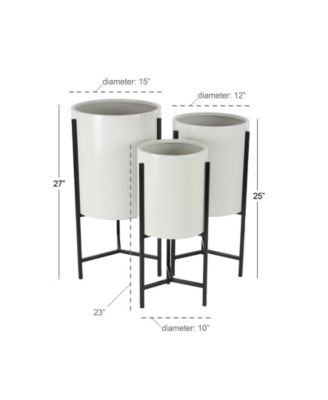 Metal Modern Planter, Set of 3