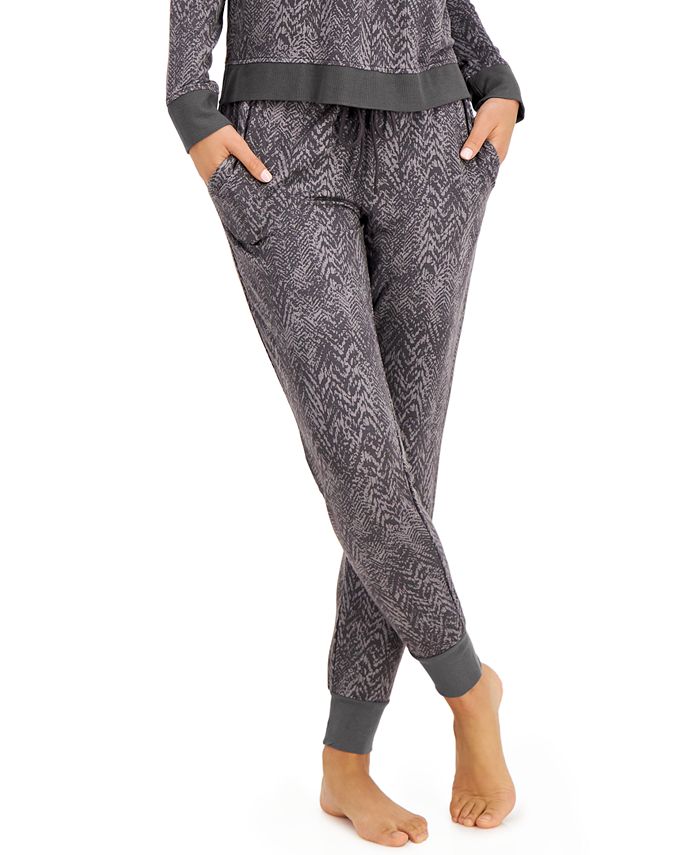 Alfani Women's Printed Jogger Pajama Pants, Created for Macy's - Macy's