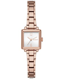 Women's Crosstown Three-Hand Rose Gold-Tone Stainless Steel Watch, 22mm