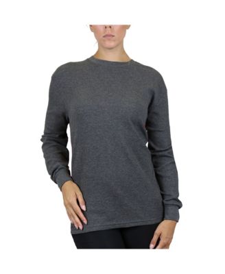 Women's Loose Fit Waffle Knit Thermal Shirt