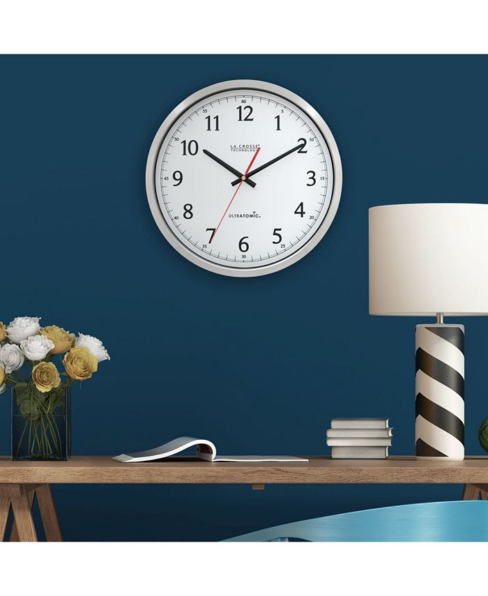La Crosse Technology 14" Ultratomic Analog Stainless Wall Clock Macy