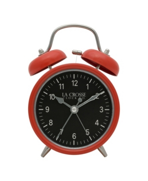La Crosse Technology Clock Twin Bell Alarm Clock In Red