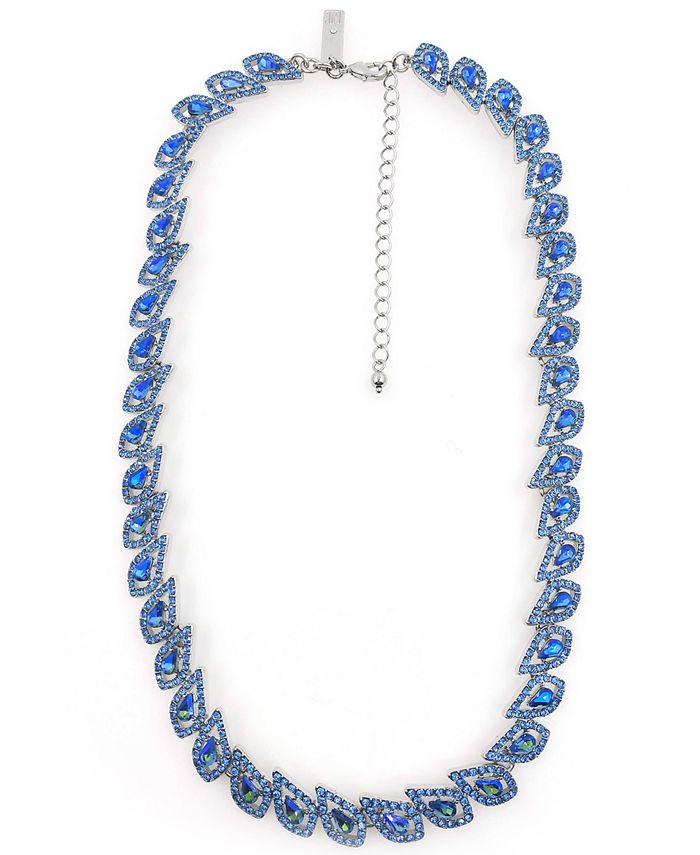 INC International Concepts Crystal Teardrop Orbital Collar Necklace, 18