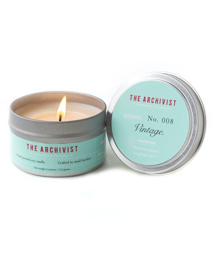 Greenmarket Purveying Co. Archivist Vintagelike Soy Candle, 4 oz Macy's