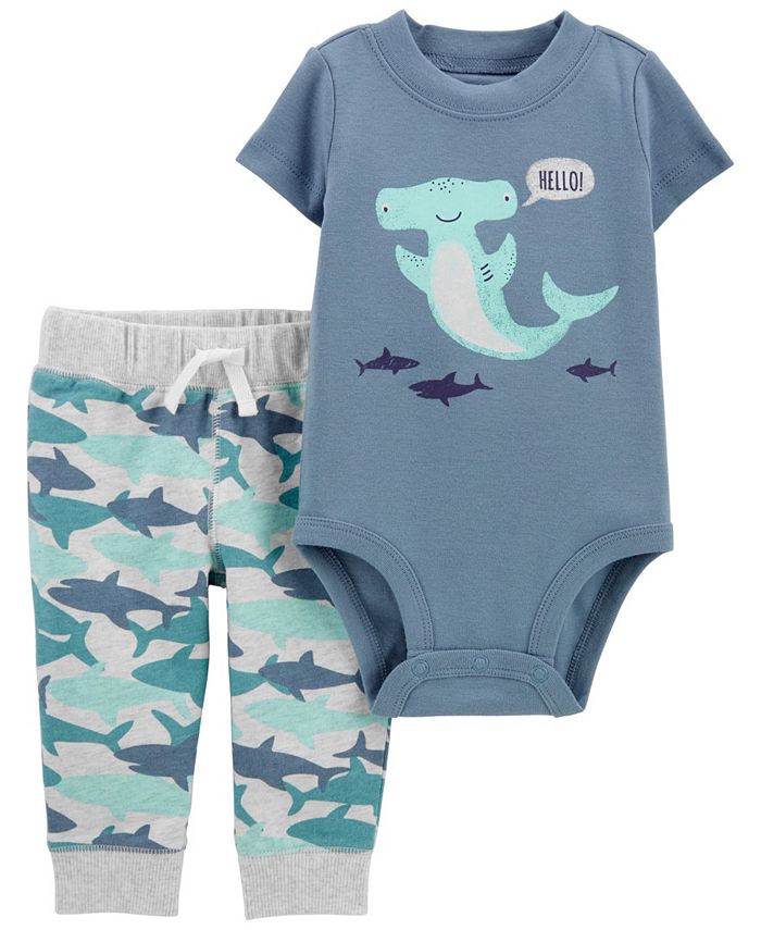 Carter's Baby Boys Whale Bodysuit Pant Set, 2 Pieces - Macy's
