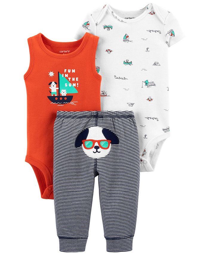 Carter's Baby Boys Sailboat Little Character Set, 3 Pieces - Macy's