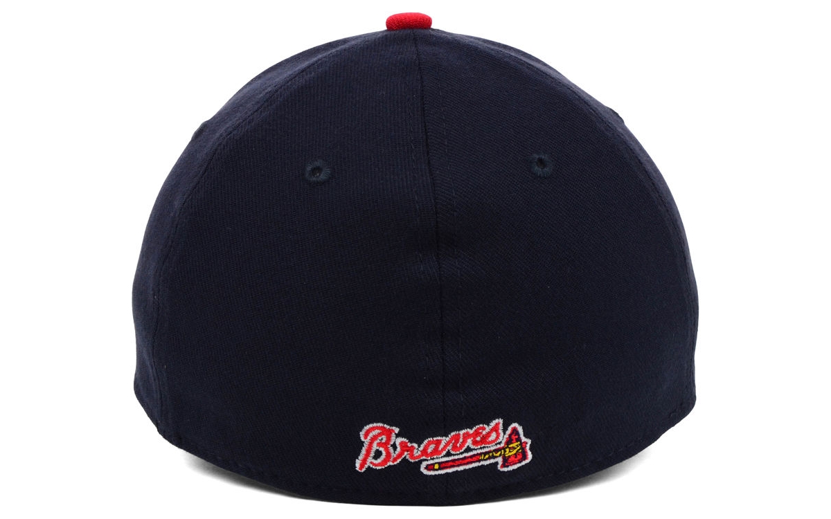 New Era Atlanta Braves Team Classic 39thirty Cap In Navy,red