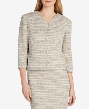 Tahari Asl Metallic Tweed Jacket