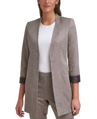 calvin klein collarless jacket