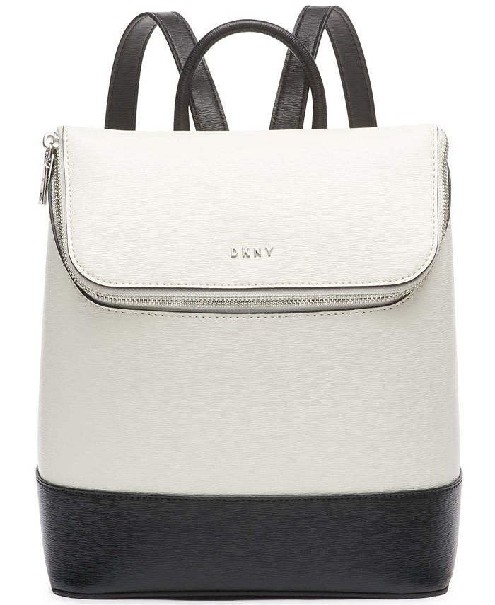 DKNY Bryant Top Zip Leather Backpack - Macy's