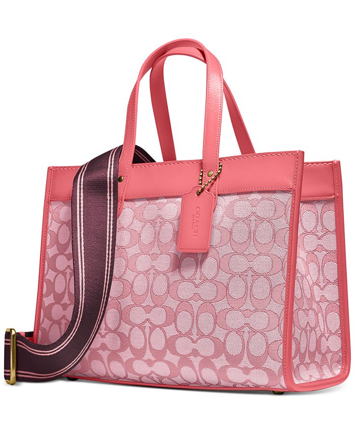 coach field tote 22 ivory