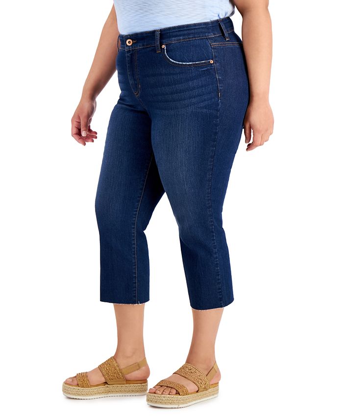 Style & Co Plus Size CurvyFit Capri Jeans, Created for Macy's