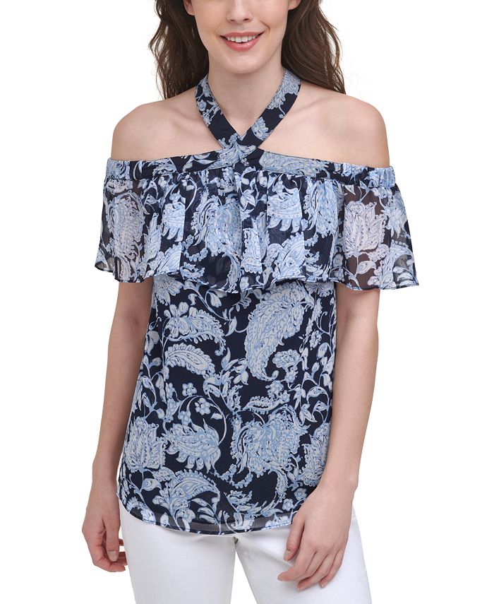 Tommy Hilfiger Essential Ruffle Sleeve Top S/S Camiseta para Niñas