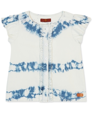 7 for All Mankind Baby Girls 2-Pc Tie-Dye Top & Shorts Set