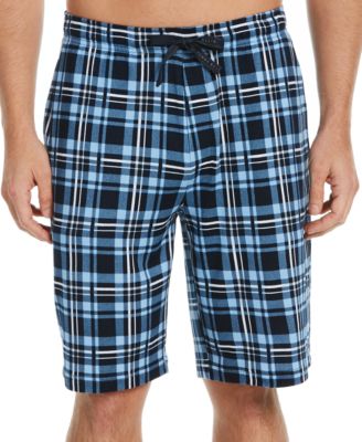 Windowpane Plaid Pajama Shorts 