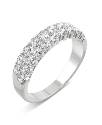 Moissanite Two Row Band 1 ct. t.w. Diamond Equivalent in 14k White Gold