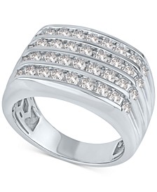 Men's Diamond Multirow Ring (2 ct. t.w.) in 10k White Gold