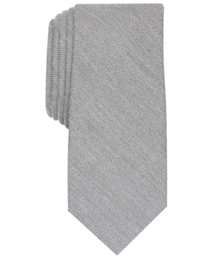 Bar Iii Men's Dunbar Solid Slim Tie, Created For Macy's In Light Grey
