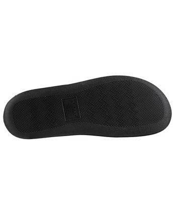 Men's isotoner heather online knit preston hoodback slippers