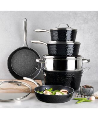 Granite Diamond Hammered Aluminum Diamond Infused Nonstick 10-Pc. Cookware Set, Created for Macy's & Reviews - Cookware Sets - Macy's