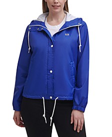 Trendy Plus Size Active Rain Slicker Jacket