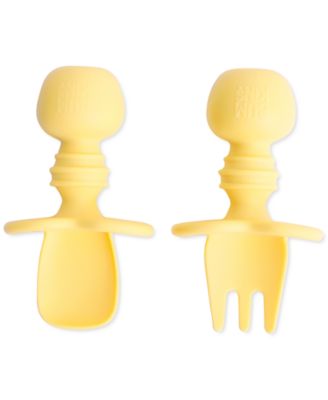 Bumkins Baby Boys or Baby Girls Silicone Chewtensils - Yellow 15$