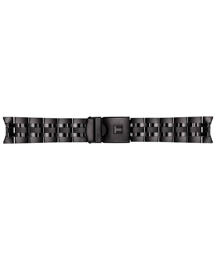 Tissot - Men's Swiss Chronograph PRC 200 Black-Tone Stainless Steel Bracelet Watch 43mm