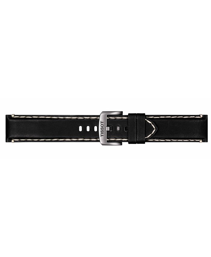 Tissot - Men's Swiss Supersport Black Leather Strap Watch 44mm