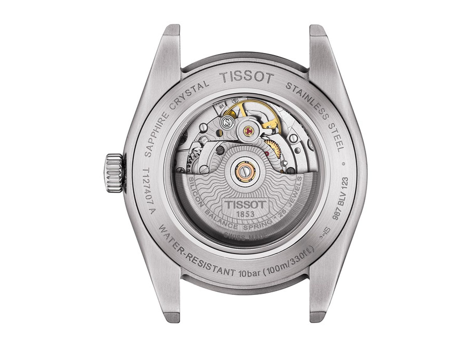 Men's Swiss Automatic Gentleman Powermatic 80 Silicium Stainless Steel Bracelet Watch 40mm