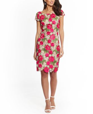 XSCAPE Floral Lace Sheath Dress - Macy's
