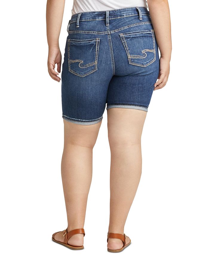 Silver Jeans Co. Plus Size Suki CurvyFit Jean Shorts Macy's
