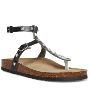 Madden Girl Barnaby Studded T-Strap Footbed Sandals